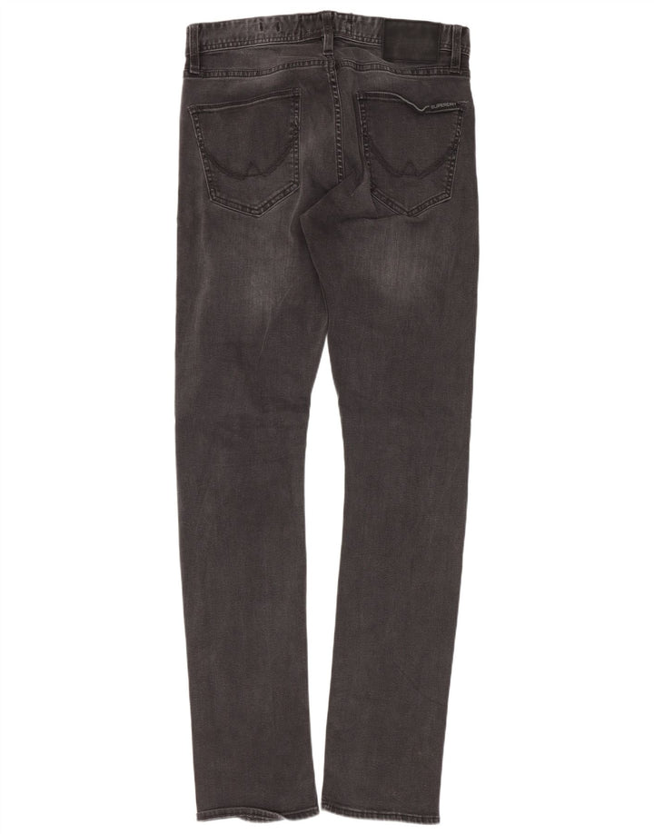 Męskie jeansy Superdry Slim W29 L32 Szara bawełna
