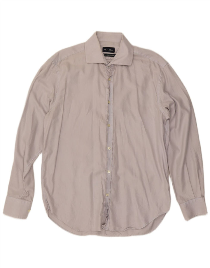 Koszula męska Massimo Dutti rozmiar 42 16 1/2, duże niebieskie prążki