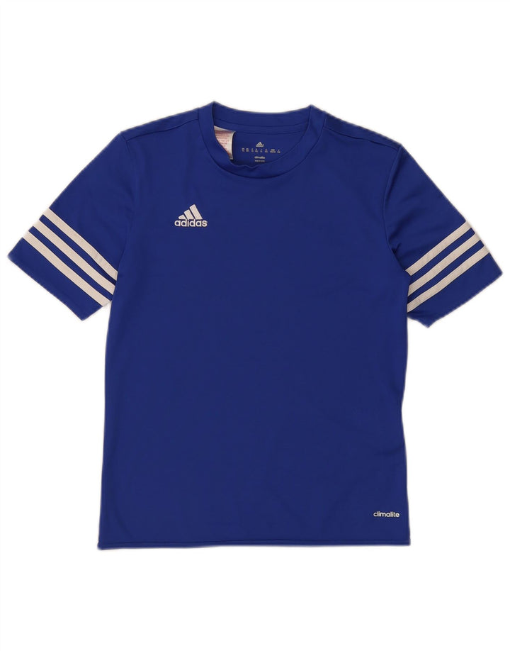 Adidas Chłopięca koszulka Climalite Top 11-12 lat, duża, niebieska, poliester