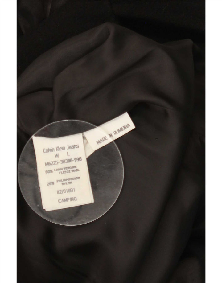 Płaszcz męski Calvin Klein Jeans Pea Coat UK 40, duży, czarny, wełniany