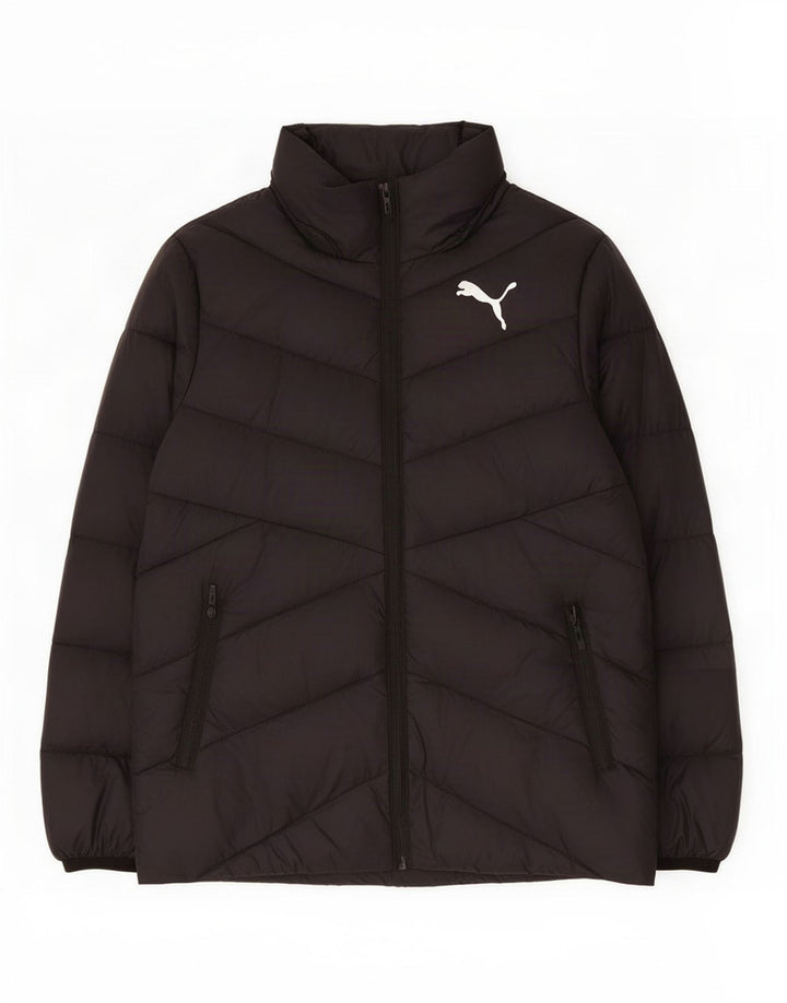 Dziewczęca wyściełana kurtka Puma z grafiką 9-10 lat, czarny nylon