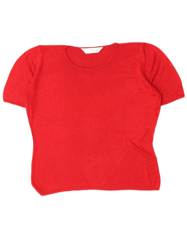 T-shirt damski Marks & Spencer Top UK 14 Large, czerwony, wiskoza