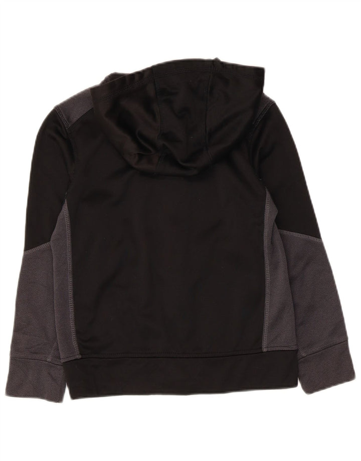 Bluza chłopięca Russell Athletic z kapturem i zamkiem, 7-8 lat, średnia czarna, z blokami kolorów