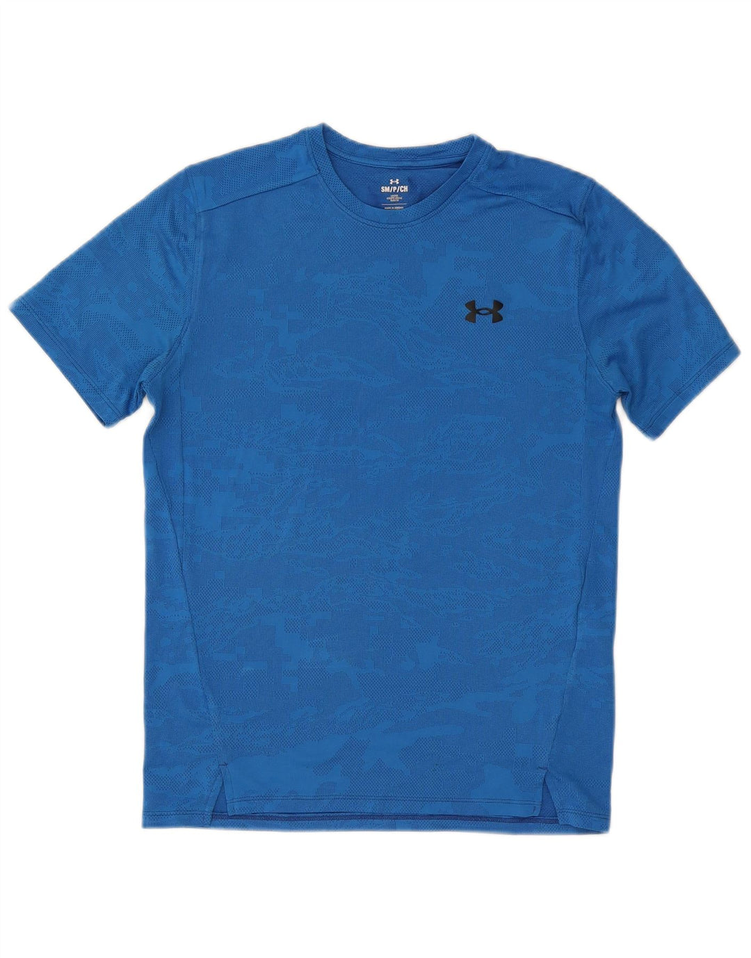 Under Armour Męski T-shirt Top Mały Niebieski Kamuflaż Poliester