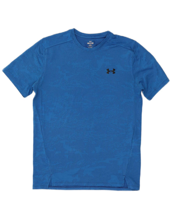 Under Armour Męski T-shirt Top Mały Niebieski Kamuflaż Poliester