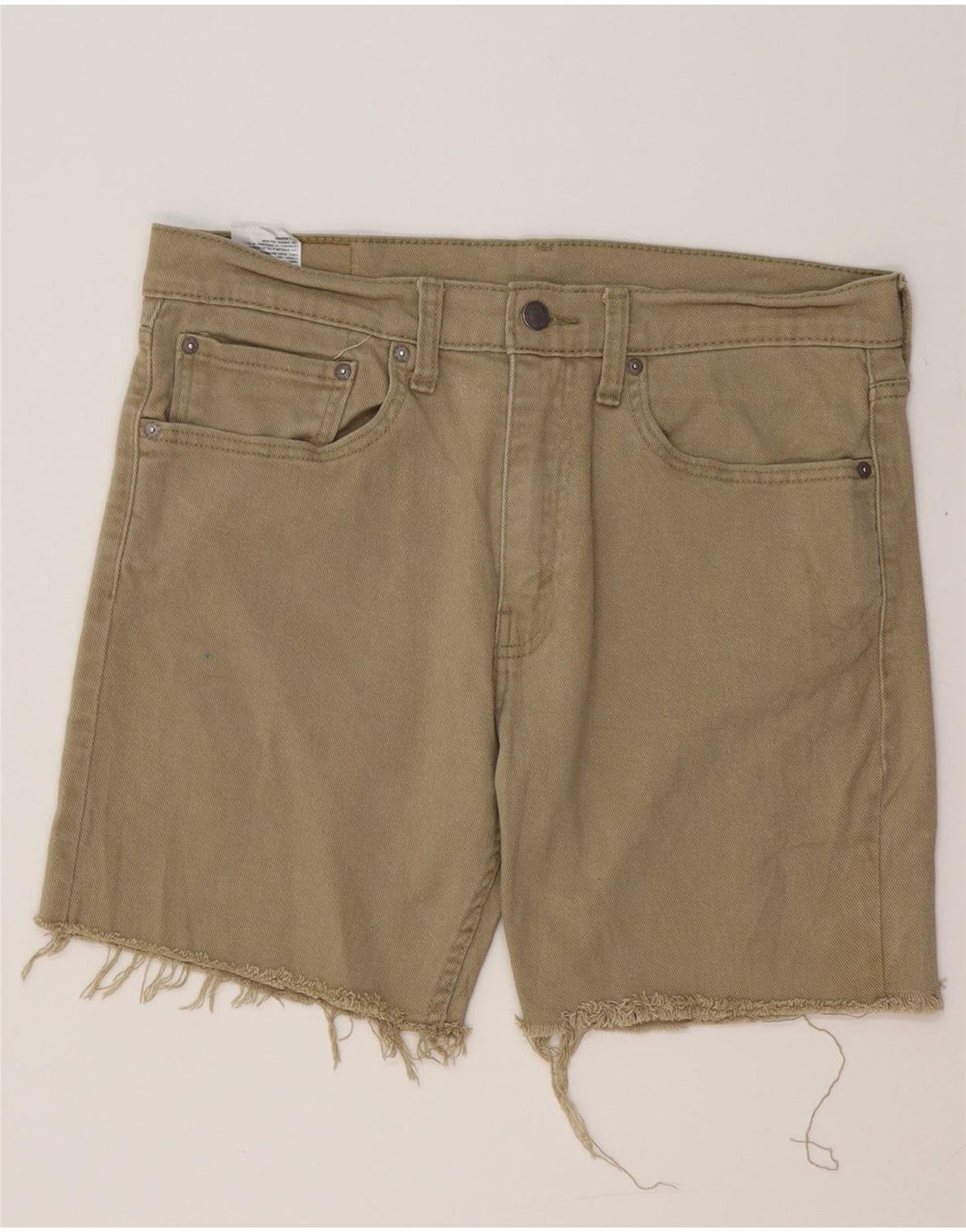 LEVI'S Mens 512 Denim Shorts W34 Large Khaki Cotton