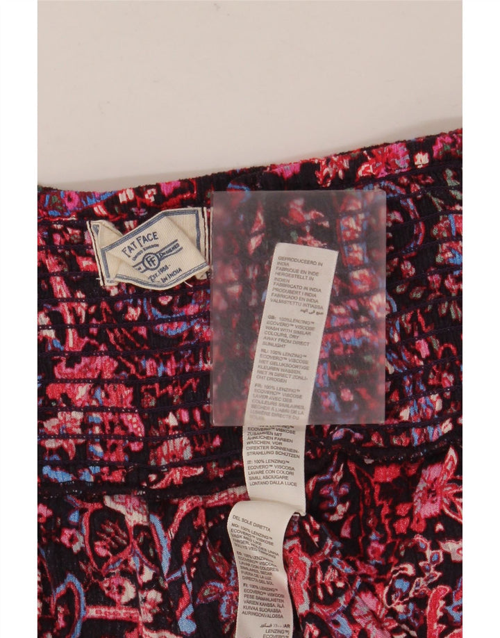 Damskie spodenki z wysokim stanem Fat Face W34, duże, wielokolorowe paisley