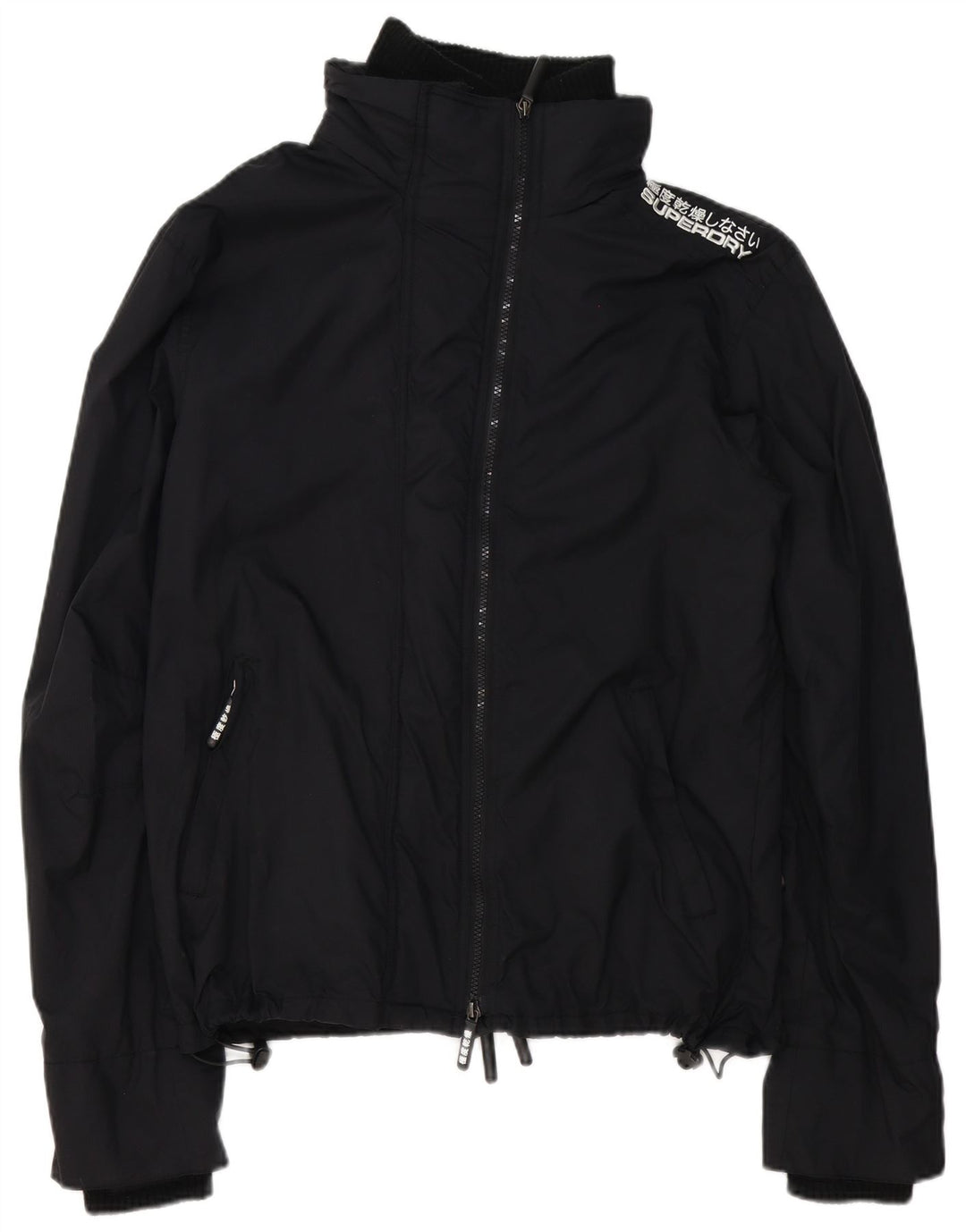 Męska kurtka przeciwdeszczowa Superdry Graphic UK 42 XL z czarnego nylonu