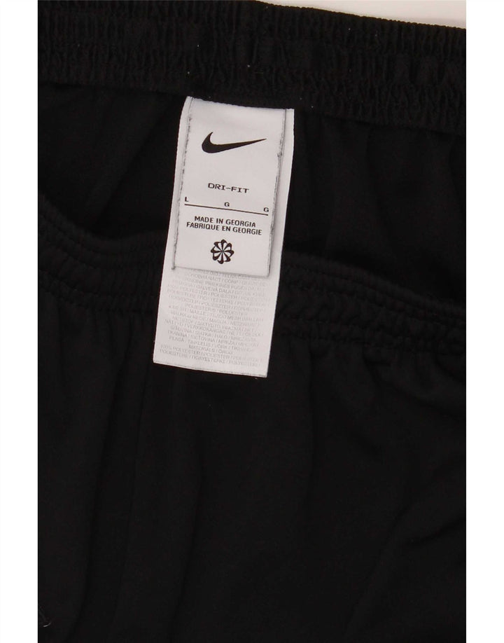 Męskie spodnie dresowe Nike Dri Fit, duży czarny poliester z blokami kolorów