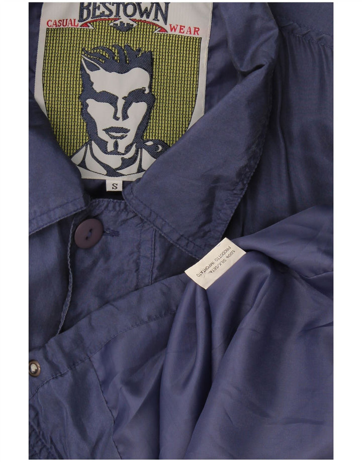 Kurtka męska o luźnym kroju Vintage UK 36 Small Blue Silk
