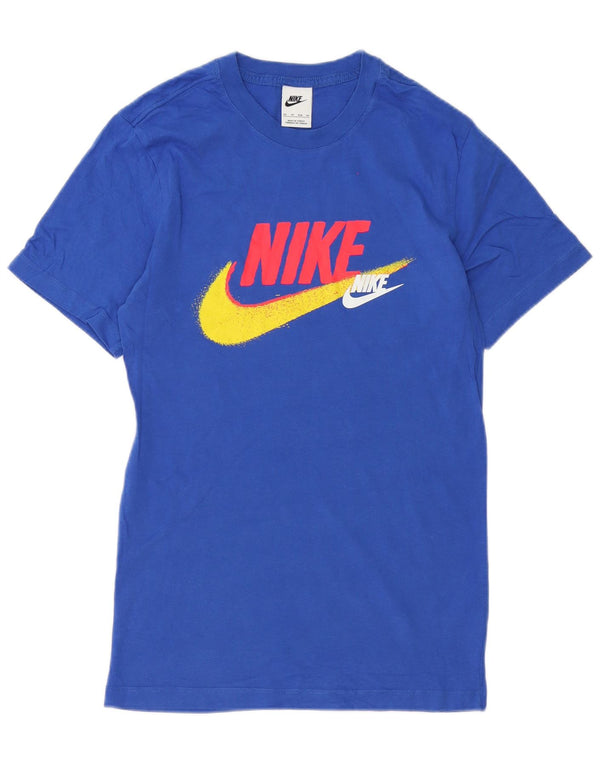 Męski T-shirt Nike z grafiką Top XS, niebieska, bawełniana