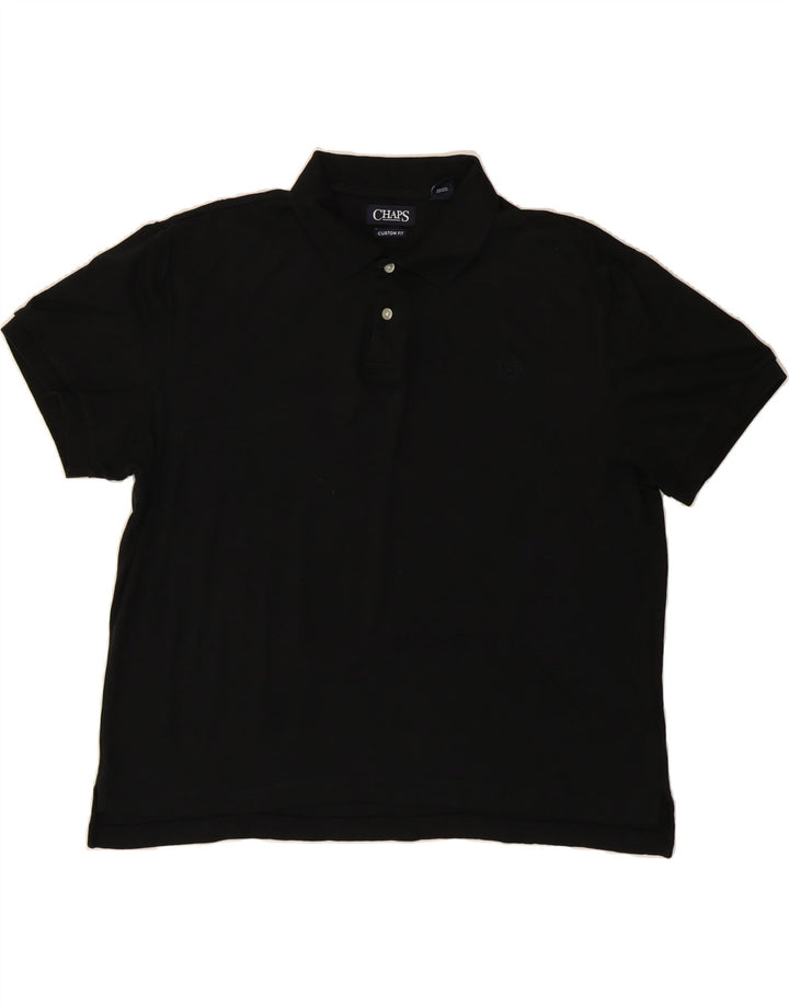 CHAPS Mens Custom Fit Polo Shirt XL Black Vintage Chaps and Second-Hand Chaps from Messina Hembry 
