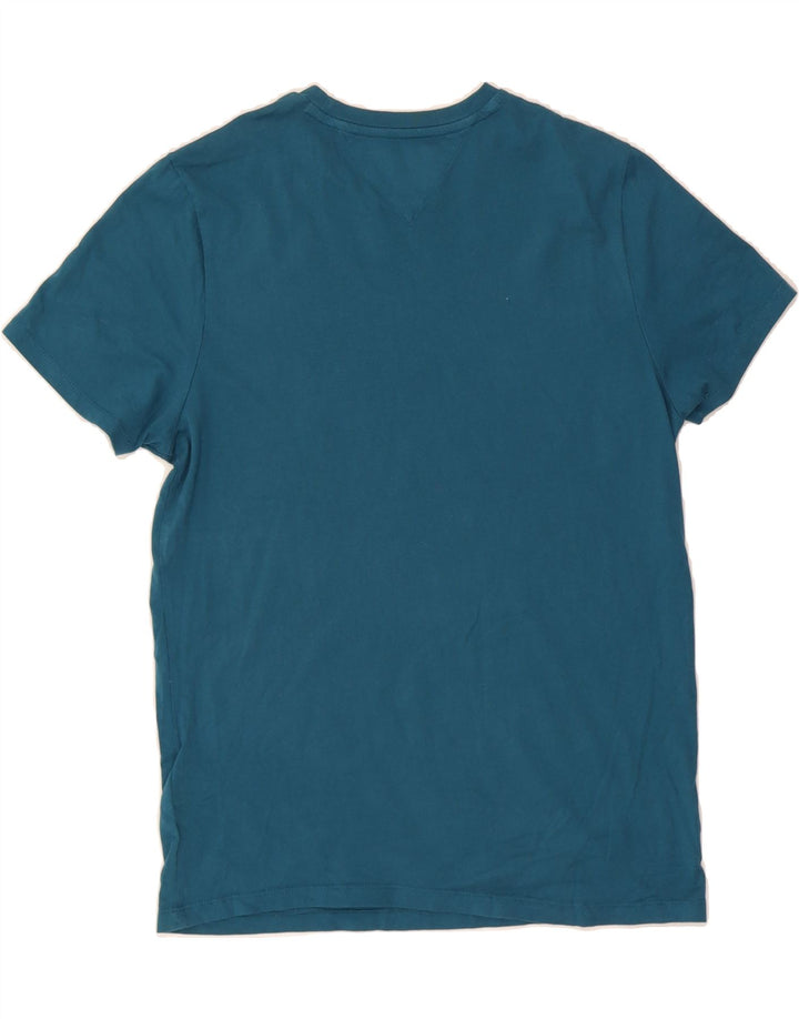 TOMMY HILFIGER Mens T-Shirt Top Small Blue Cotton Vintage Tommy Hilfiger and Second-Hand Tommy Hilfiger from Messina Hembry 