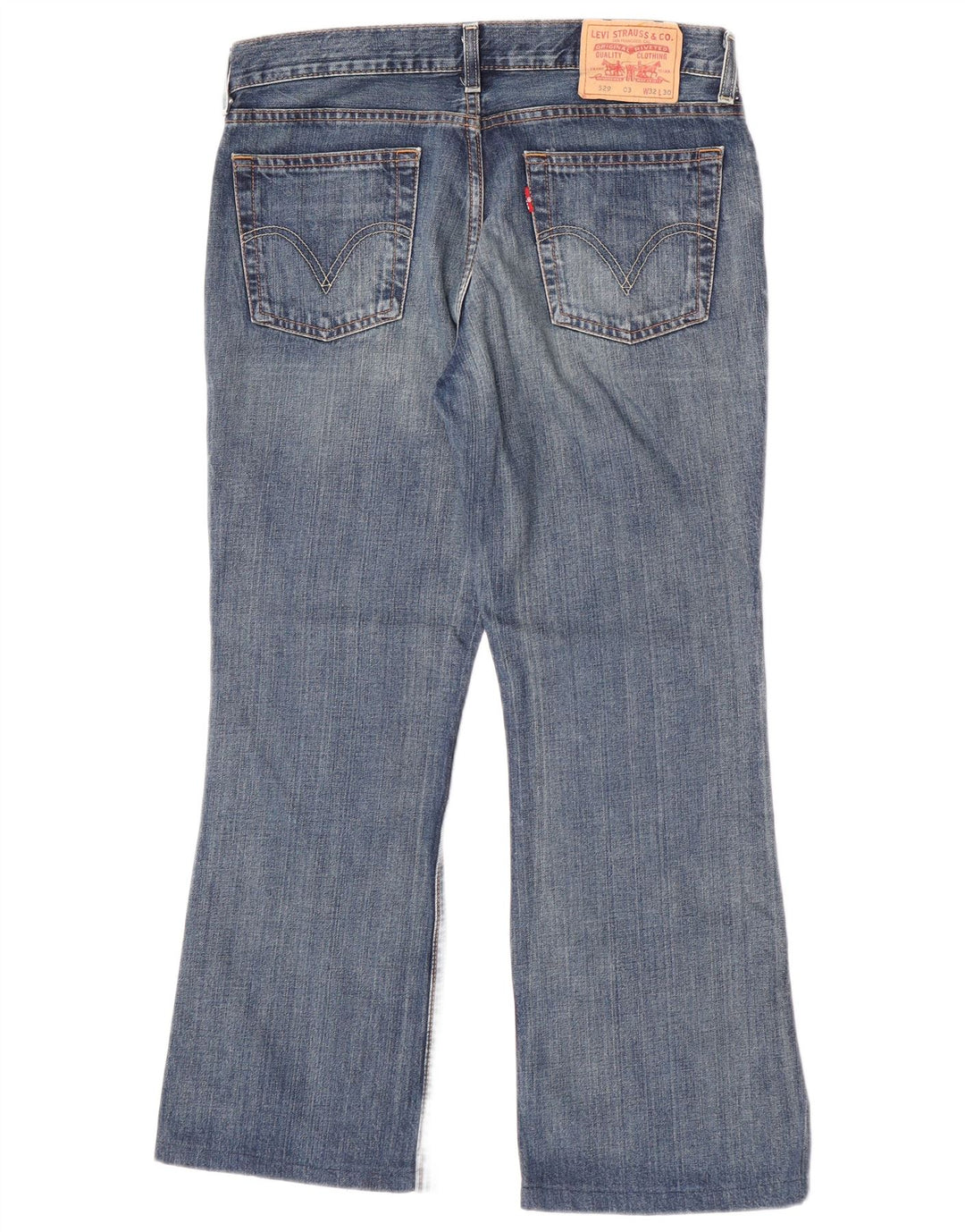 Damskie jeansy Levi's 529 Flared W32 L27 Niebieskie bawełniane