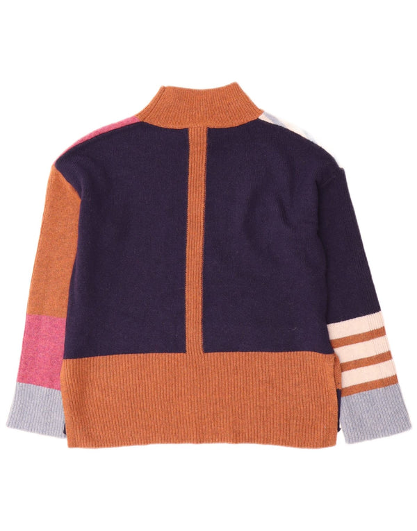 WHITE STUFF Damski sweter z golfem UK 8, mały, wielokolorowy