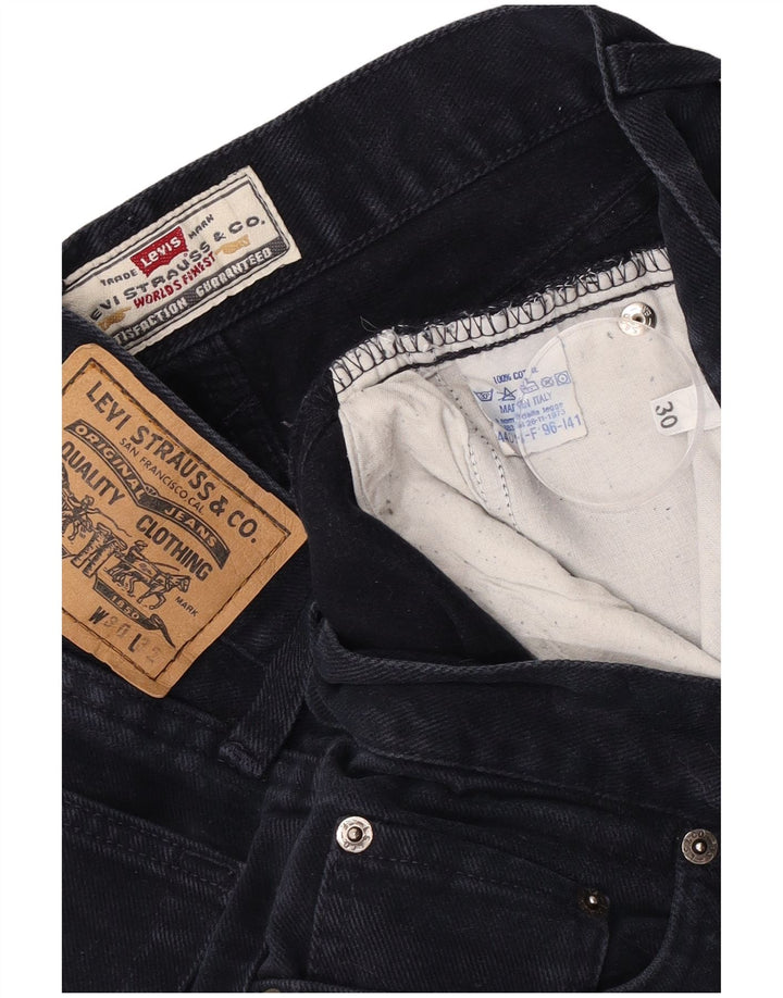 Męskie proste dżinsy Levi's W30 L32 Granatowa bawełna