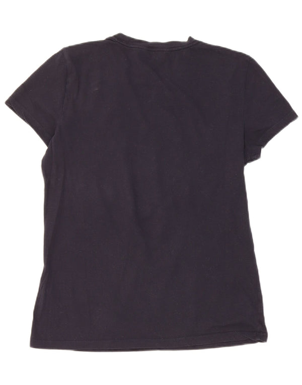 T-shirt damski Tommy Hilfiger Top UK 10, mały, granatowy, bawełniany