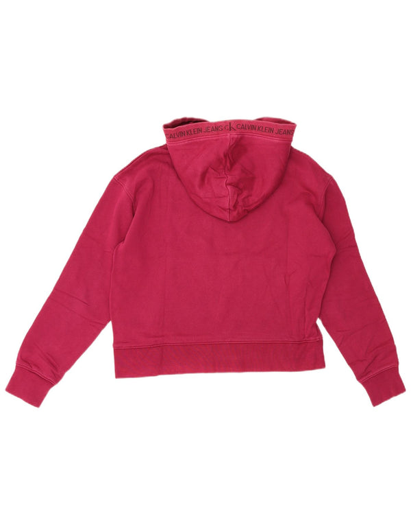 Damski sweter z kapturem Calvin Klein Jeans, UK 10, mały, bordowy
