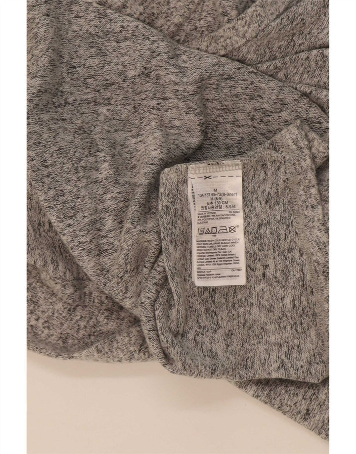 Sweter dziewczęcy Gap Open Cardigan 8-9 lat, średnio szary, sztuczny jedwab