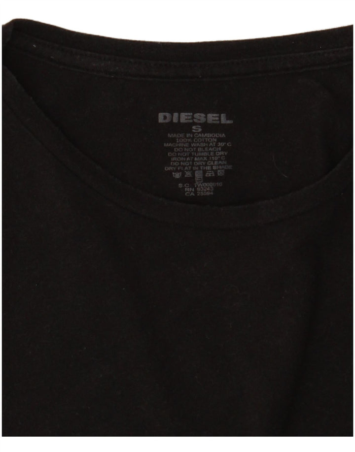 T-shirt męski DIESEL, mały, czarny, bawełniany