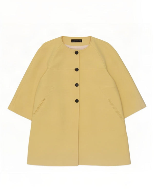 Damski płaszcz z rękawem 3/4 Zara UK 18 XL Żółta wiskoza