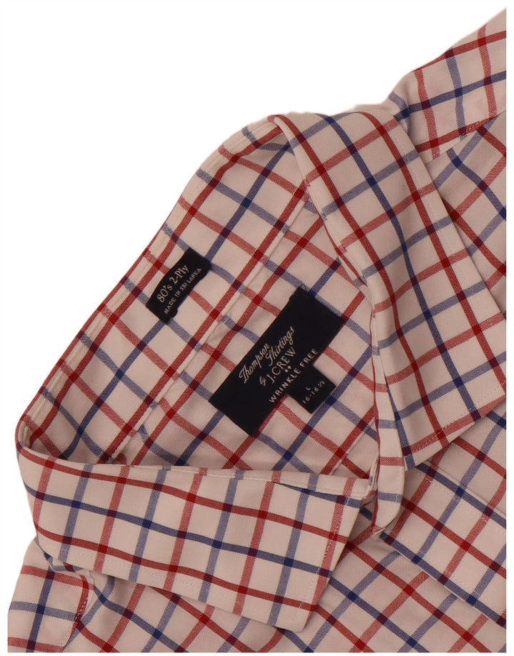 Męska koszula J. Crew Thompson, rozmiar 16 16 1/2, duża biała kratka