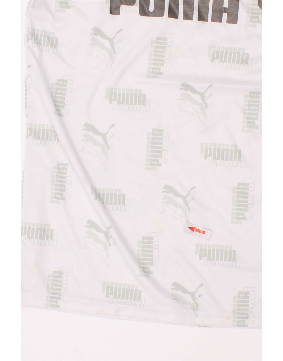 Chłopięcy T-shirt z grafiką Puma Top 7-8 lat, mały, biały, poliester