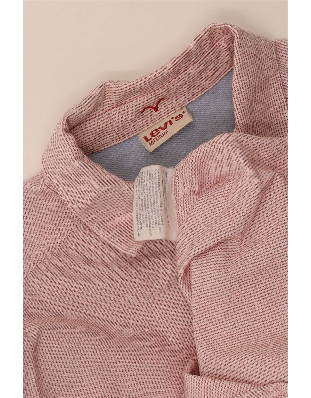 Koszula męska Levi's, bawełniana, w średnie czerwone prążki