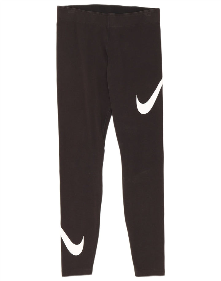 Damskie legginsy Nike Graphic UK 12, średnie czarne