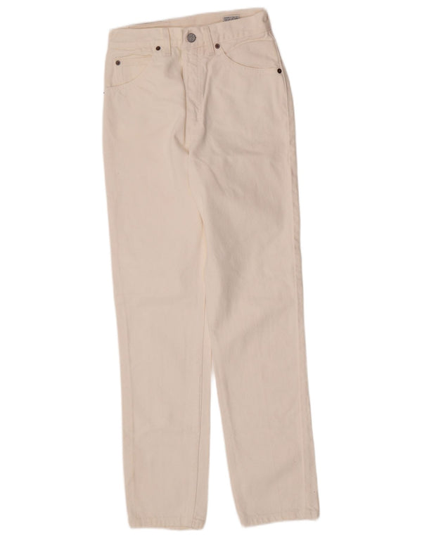 Damskie jeansy Calvin Klein z wysokim stanem US 9 Medium W25 L29 białe
