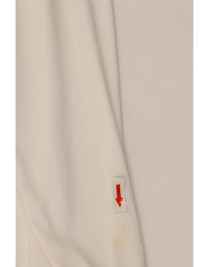 Adidas Męska bluza dresowa, duża, biała, poliestrowa
