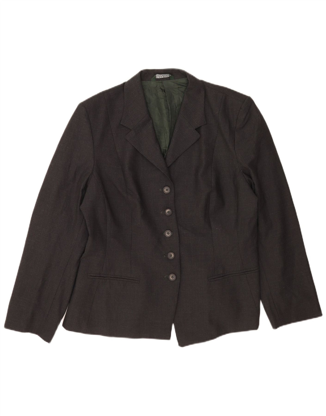 Laura Ashley Damska marynarka zapinana na 5 guzików UK 18 XL Szara wełna