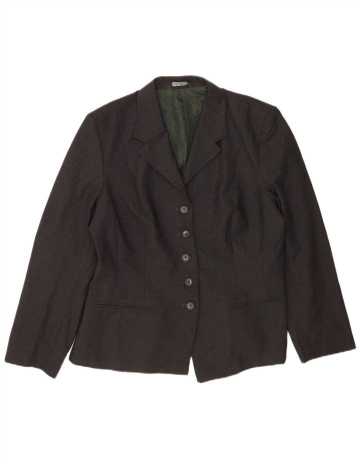Laura Ashley Damska marynarka zapinana na 5 guzików UK 18 XL Szara wełna