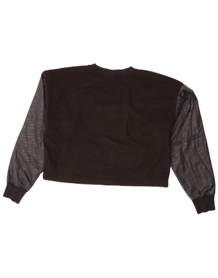 Damska bluza Champion Crop Graphic Jumper UK 16, duża czarna
