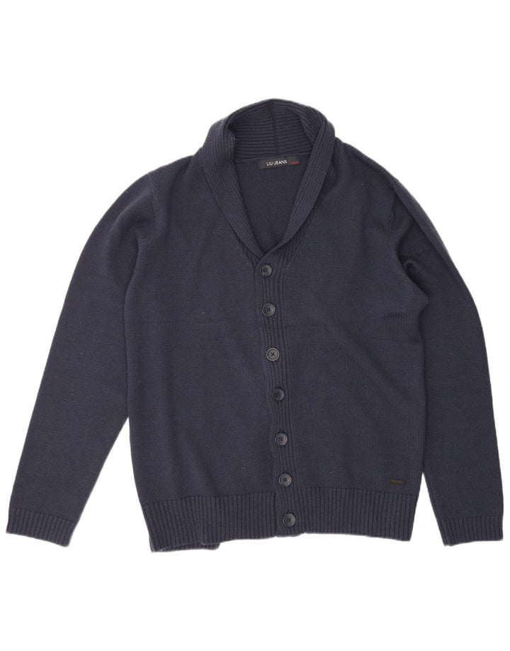 Sweter męski LIU JO XL, granatowy, wełniany