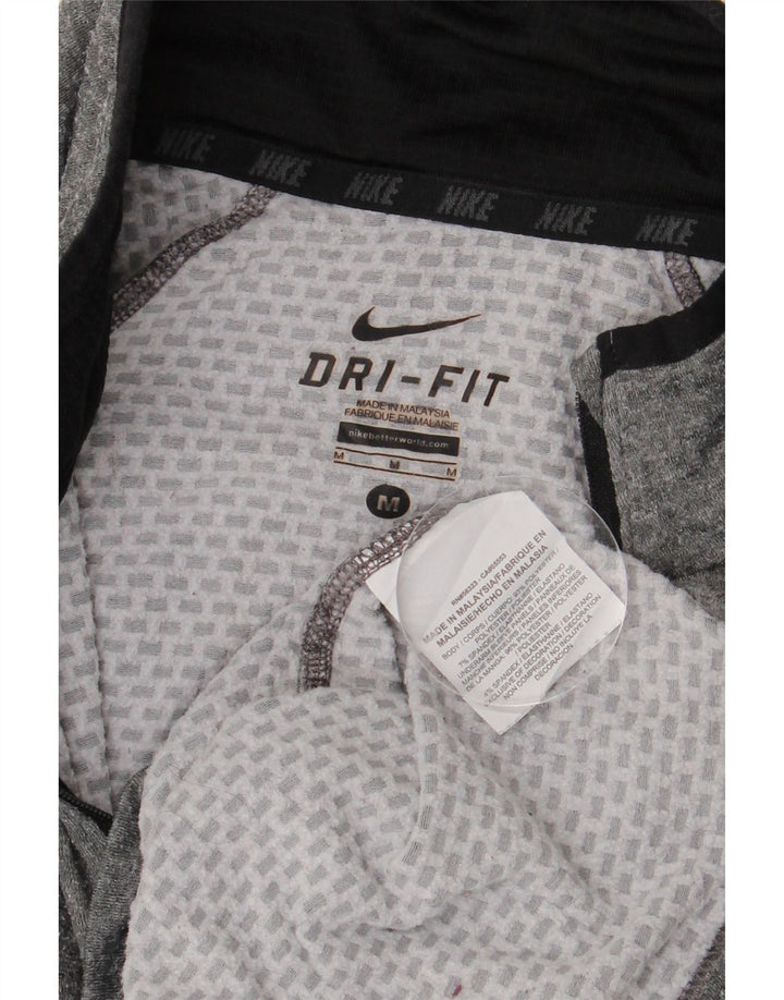 Męski dres NIKE Dri Fit z zamkiem błyskawicznym i zamkiem błyskawicznym w kolorze średnioszarym