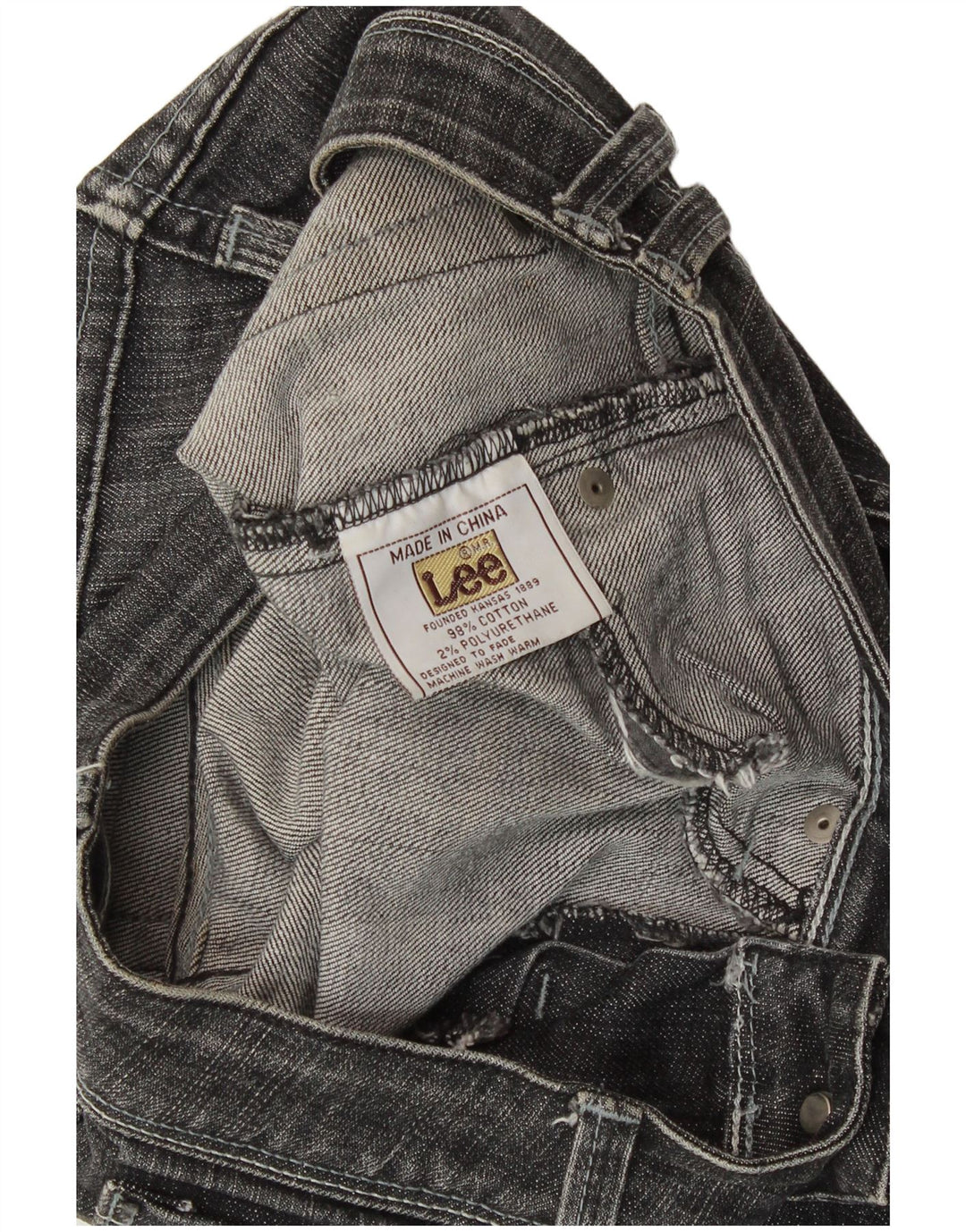 Damskie jeansy Lee Slim W26 L27 Szara bawełna