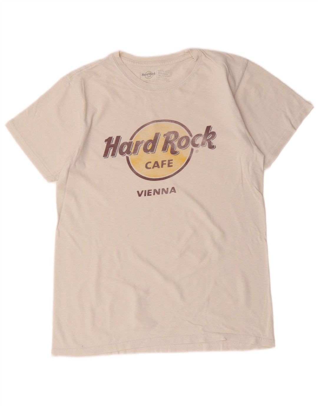 Męska koszulka z grafiką Hard Rock Cafe Vienna, średnia, biała bawełna