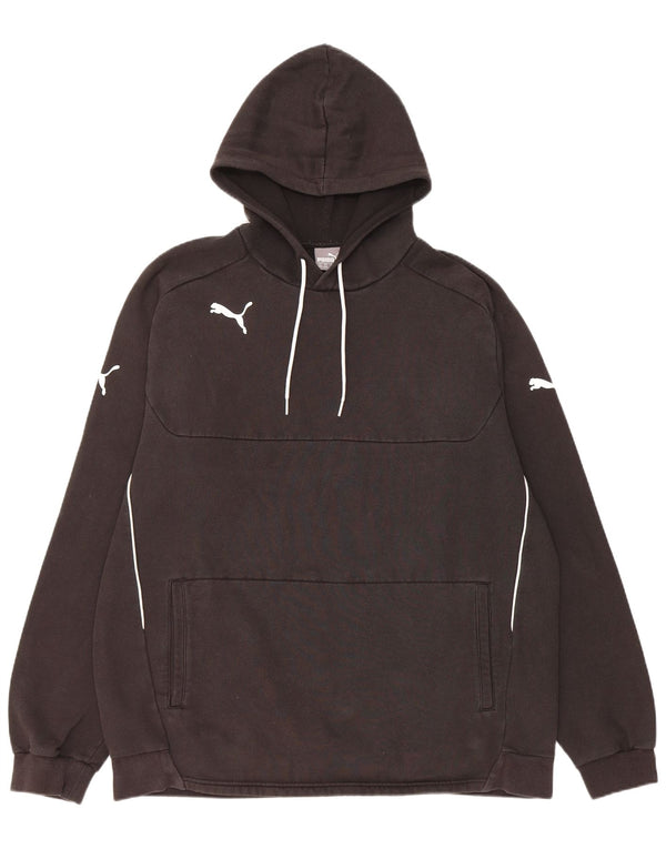 Męski sweter z kapturem Puma 2XL, czarny, bawełniany