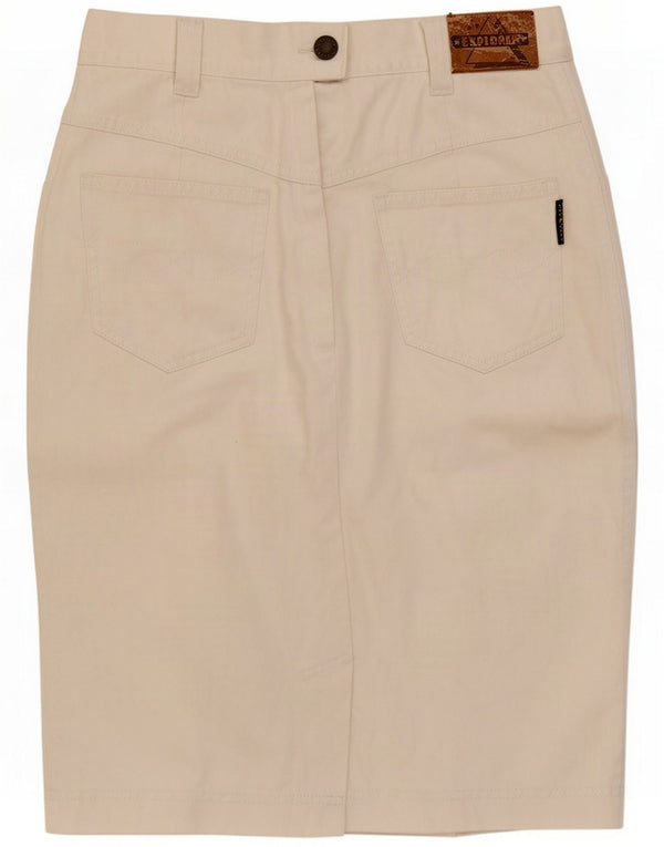 Explorer Damska spódnica dżinsowa ołówkowa UK 12 Medium W28 Biała bawełna