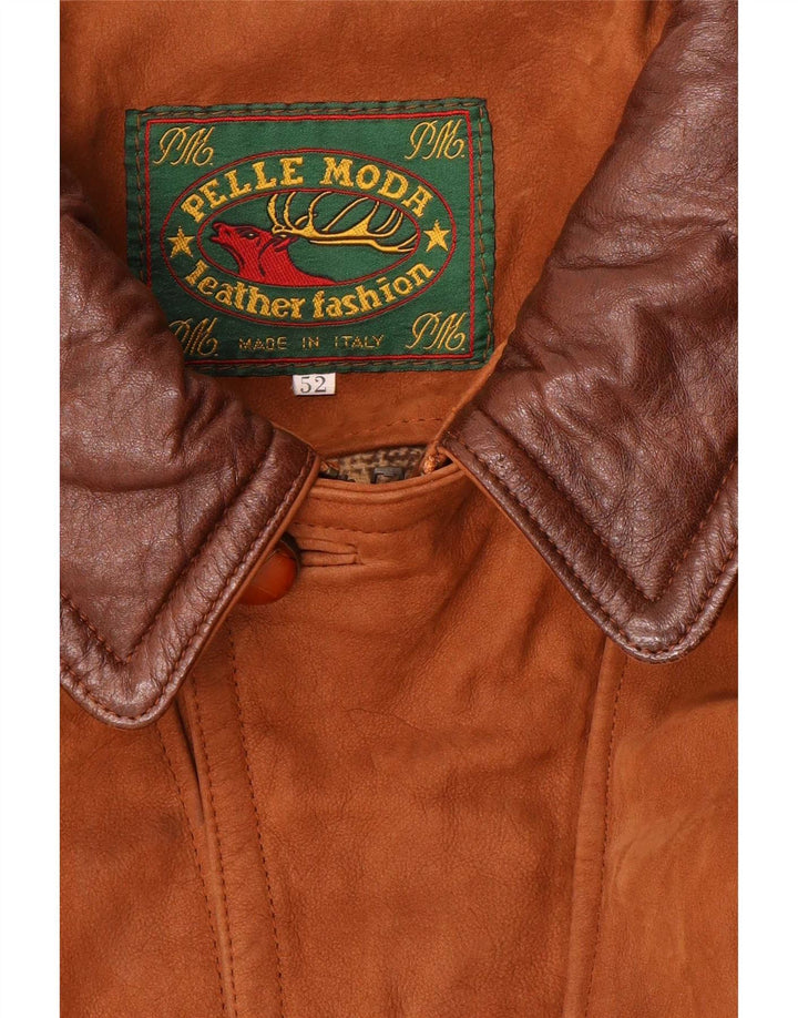 Pelle Moda Męska kurtka skórzana IT 52 XL brązowa