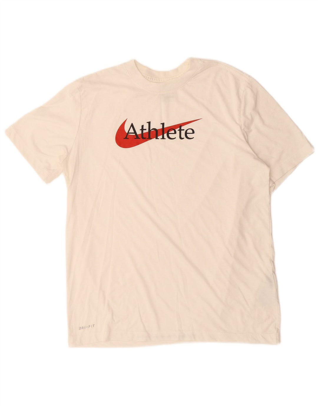 Męski T-shirt NIKE Dri Fit z grafiką, średni biały bawełniany