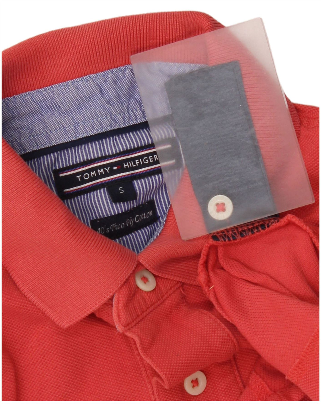 Męska koszulka polo Tommy Hilfiger, mała, czerwona, bawełniana