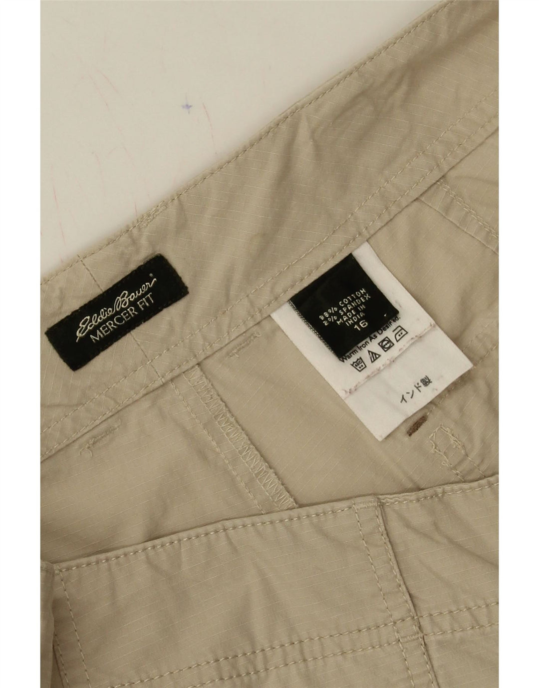 EDDIE BAUER Womens Cargo Shorts US 16 2XL W36 Beige Cotton Vintage Eddie Bauer and Second-Hand Eddie Bauer from Messina Hembry 