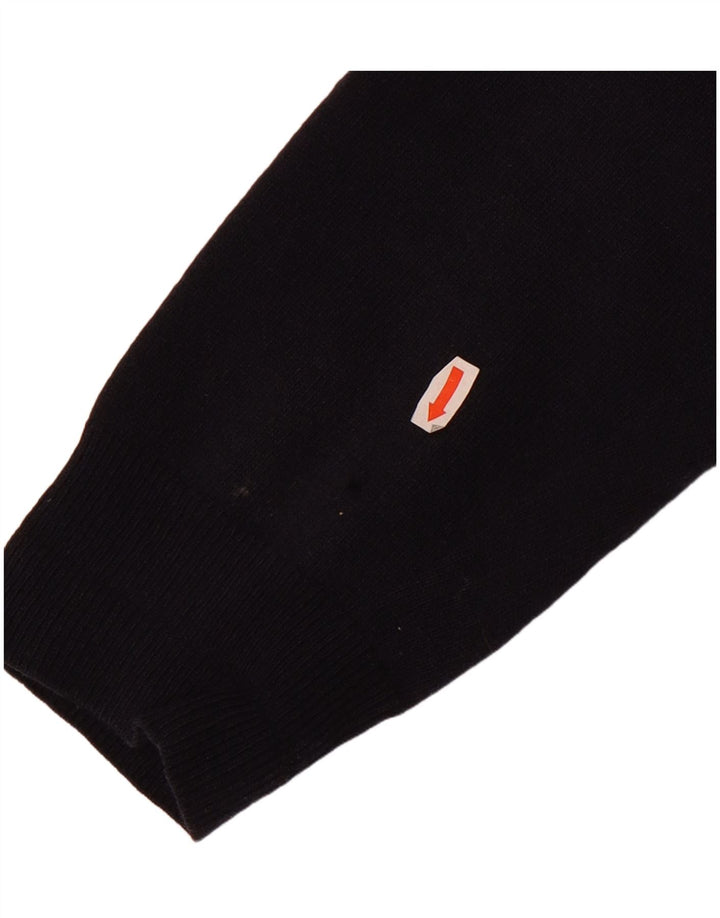 Męski sweter Barbour z dekoltem w kształcie litery V, duży, granatowy, wełniany