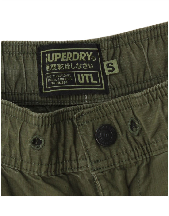 Męskie spodenki cargo Superdry małe W30, zielone, bawełniane