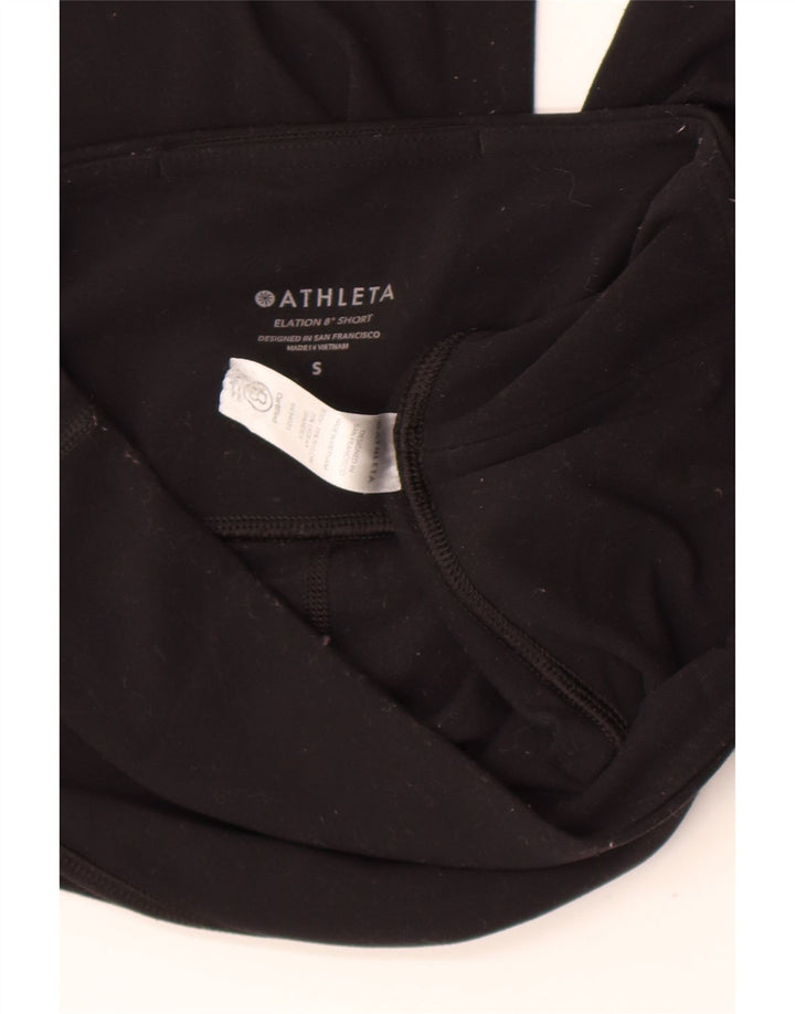 Damskie spodenki sportowe Athleta UK 8, małe, czarne, nylonowe