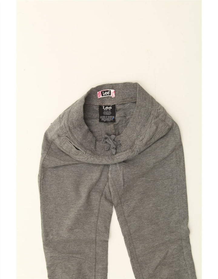 LEE Girls Tracksuit Trousers 9-10 Years  Grey Cotton Vintage Lee and Second-Hand Lee from Messina Hembry 