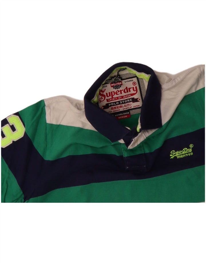 Męska koszulka polo SUPERDRY z grafiką, średnia, wielobarwna, bawełniana w paski