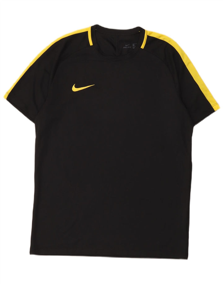 Męski T-shirt Nike Dri Fit, duży, czarny poliester z blokami kolorów